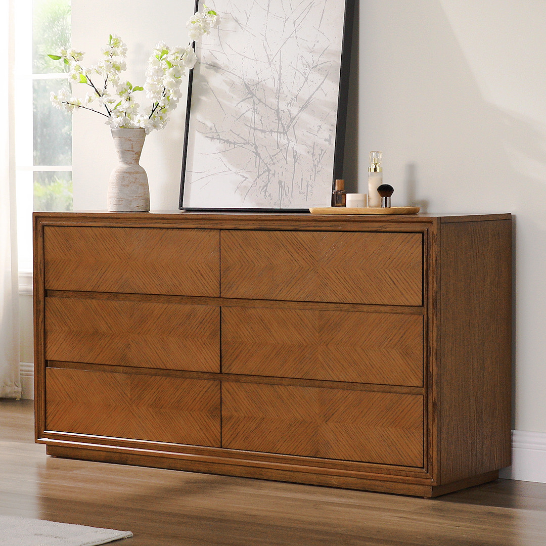 Thursen 60" Chevron 6-Drawer Dresser | Hernest