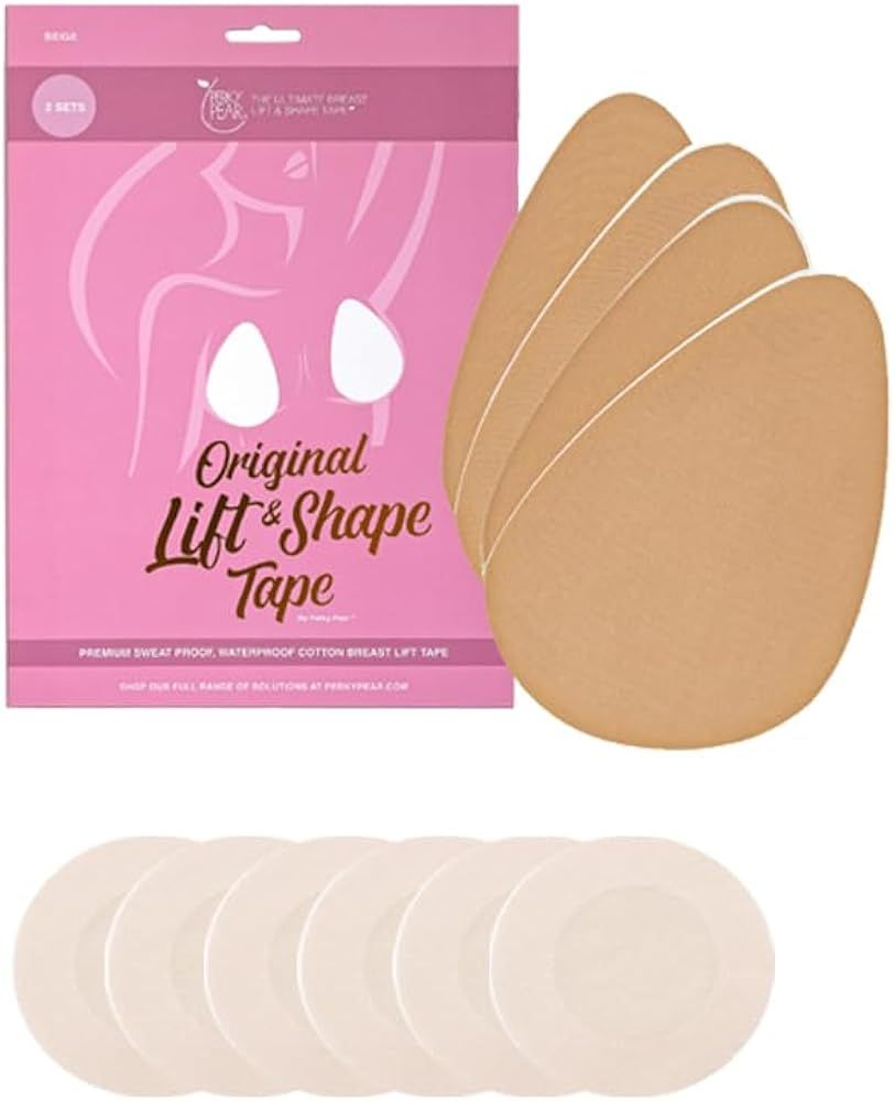 Perky Pear Original Lift & Shape Boob Tape [A-H Cups] - 2 Pairs of Boob Tape & 3 pairs Nipple Pro... | Amazon (UK)