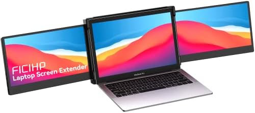 FICIHP Triple Screen Laptop Monitor, 12’’ Portable Monitor for Laptop 1080P FHD IPS with Type... | Amazon (US)