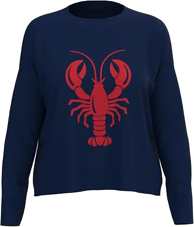 Women\u2019s Boxy Sweater, Relaxed Fit, Crewneck Pullover Knit Top, Crafted in USA | Amazon (US)