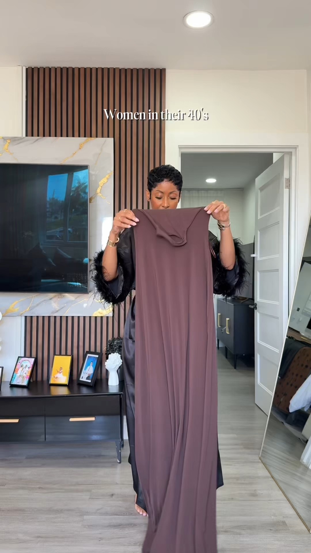 I picked this beauty up from Nordstrom. The fit? Insane. The halter cut is super flattering and the removable fur collar just takes it straight into luxury territory. Two looks in one and both eat.

For reference: I’m 5’4, 130 lbs wearing an XS.

Perfect for date night, birthdays, or anywhere you feel like being unforgettable.

#LTKootd #LTKPetite #LTKOver40