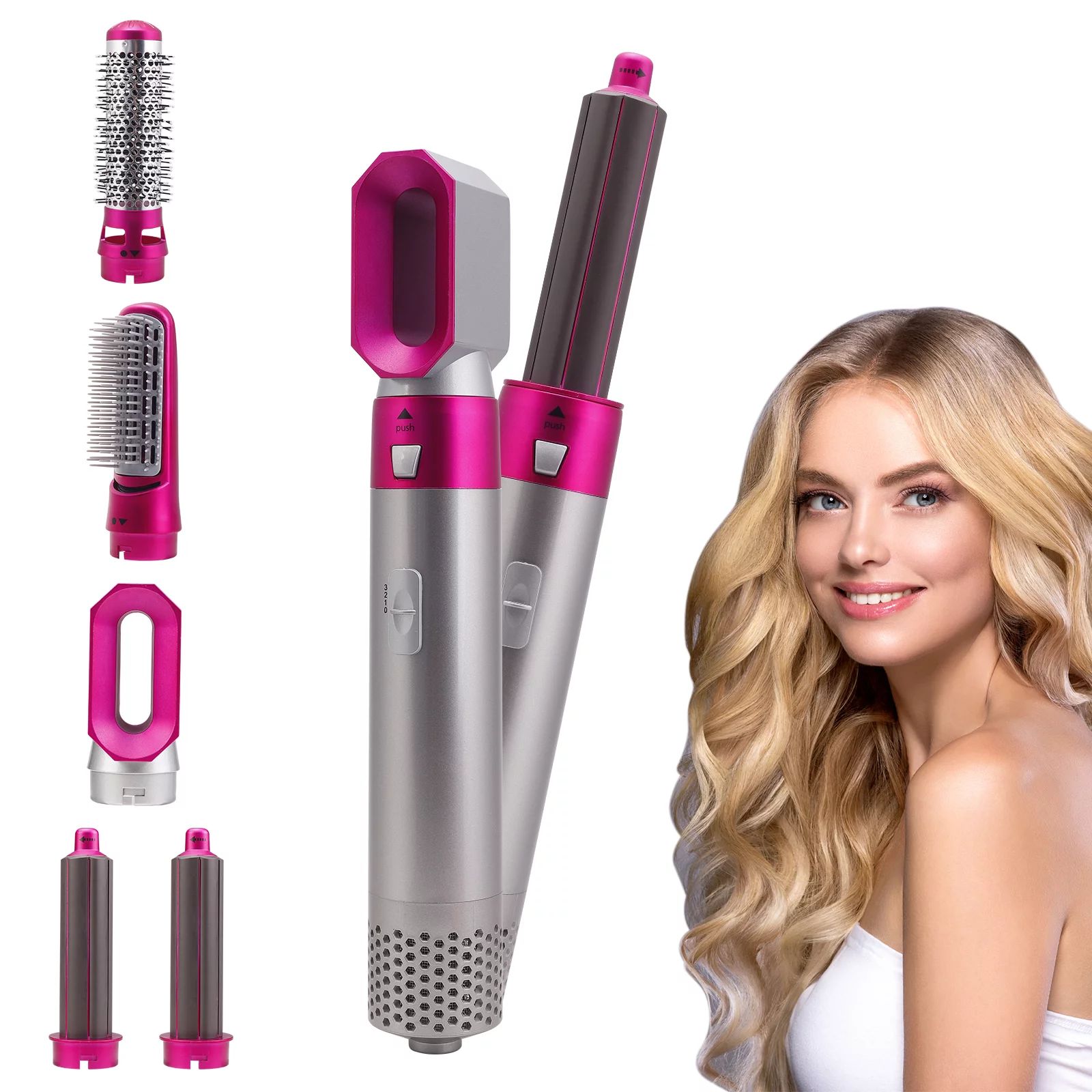 Elecsop 5 in 1 Hair Blower Brush Hair dryer, Electric Ceramic Hair Comb Rotating Hot Air Brush fo... | Walmart (US)