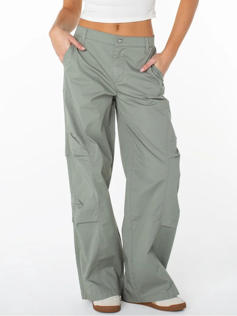 Celebrity Pink Women's and Women's Plus Wide Leg Cargo Pants, Sizes XS-4X | Walmart (US)
