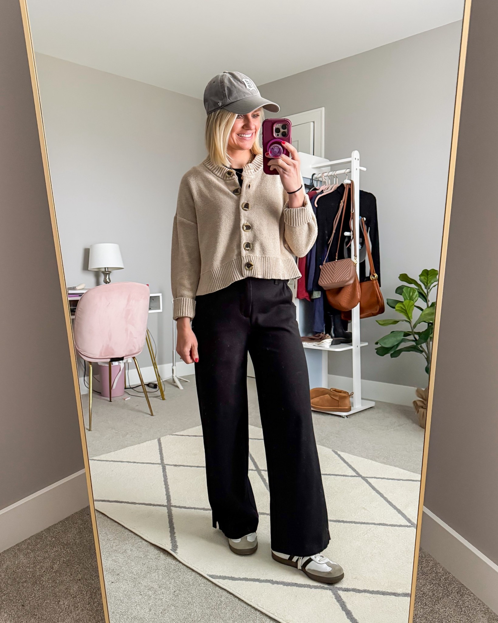 What I wore this weekend! Cozy winter outfit with my Quince cardigan and black trousers! 
Cardigan- xsmall
Pants- 0/petite

#LTKOver40 #LTKPetite #LTKootd