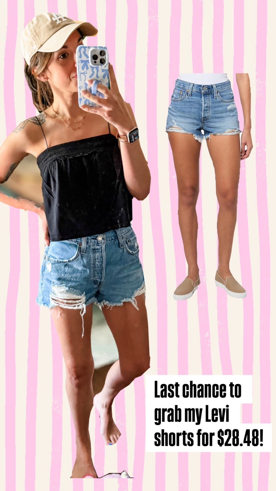 SHORTS: SIZE UP! These are a constructed fit, I recommend sizing up 1 size for comfort. If you like a super loose fit, size up 2 sizes. 

#primeday #levis 

#LTKStyleTip #LTKFindsUnder50 #LTKSaleAlert