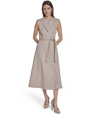 Calvin Klein Women's Collared Neck Midi Dress - Macy's | Macy's