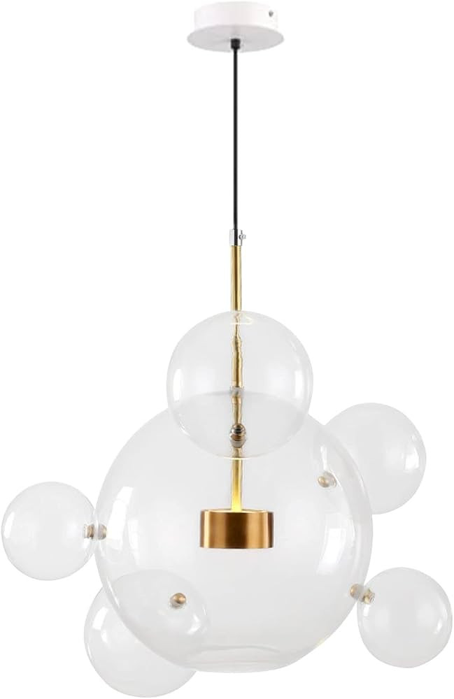 KCO Lighting Modern Globe Bubble Chandelier 6-Light Clear Glass Ball Sputnik Chandelier Pendant L... | Amazon (US)