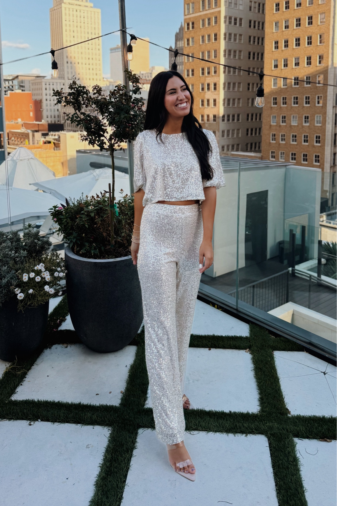 Head to toe sequins for frosted glam night at LTKCon! Pants are now 50% off! And these heels are the CUTEST from amazon! 

#LTKCon #LTKStyleTip #LTKFindsUnder100