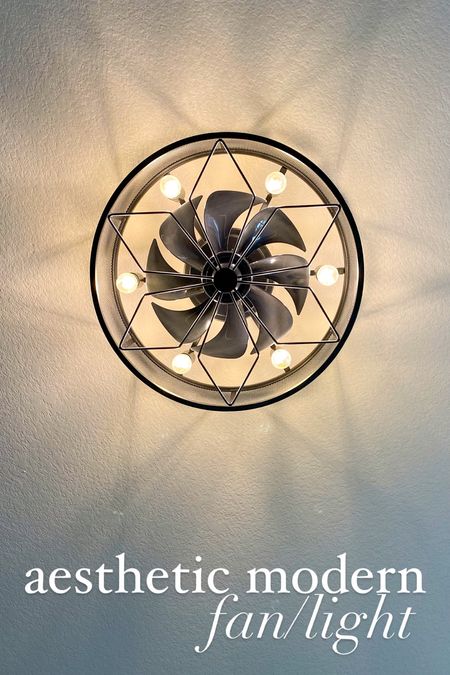 I shared in today’s Instagram reel this aesthetic modern fan/light that we just installed in our guest bedroom! I can’t say enough good things about it. I really like the sleek design and black mesh detail. And I love that it creates the most beautiful star-shaped light reflection on the ceiling 🌟😍 oh, and did I mention it is also a fan! 🤯 Take a closer look on my Instagram @AmandaFallonHomes ✨

#Ceilingfan #FanLight #FlushMount #ModernLightFixture #LightFixture #fandelier #amazonhome #amazonhomefind #ceilinglight #modernlight #lightfixture 