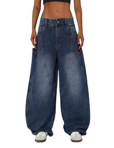 Aelfric Eden Mens Jeans Big Pocket Barrel Pants Loose Oversized Baggy Wide Leg Jean Casual Hip Ho... | Amazon (US)