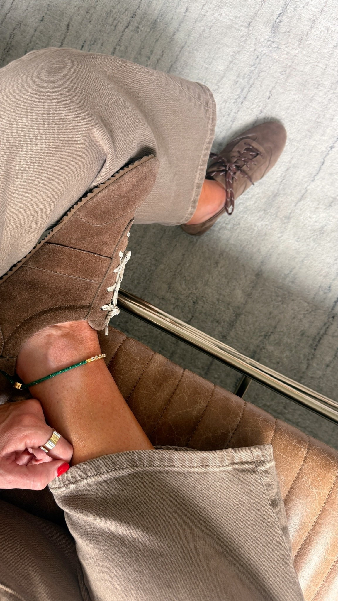 I love these suede sneakers and brown denim for fall! Brown barrel denim runs TTS, wearing a 25. Brown suede sneakers run TTS

#LTKdayinmylife #LTKootd #LTKgrwm