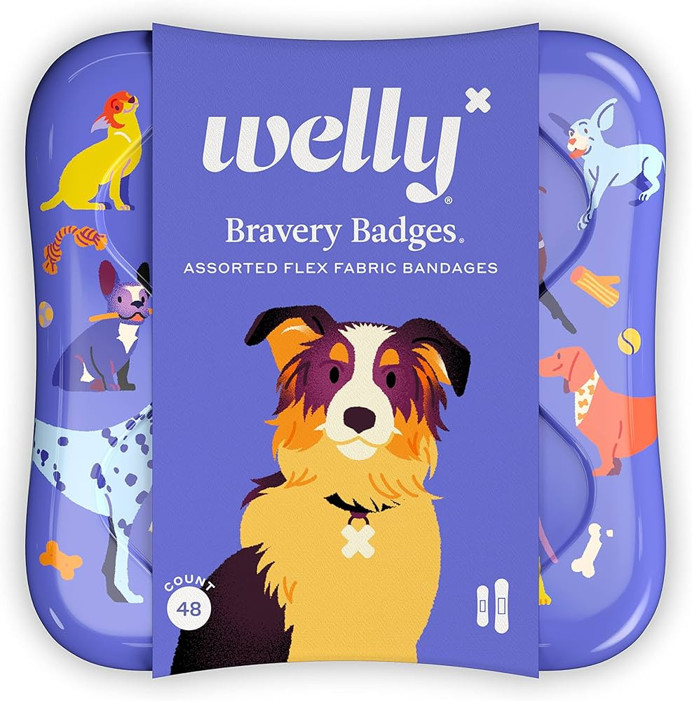 Welly Bandages | Adhesive Flexible Fabric Bravery Badges | Assorted Shapes for Minor Cuts, Scrape... | Amazon (US)