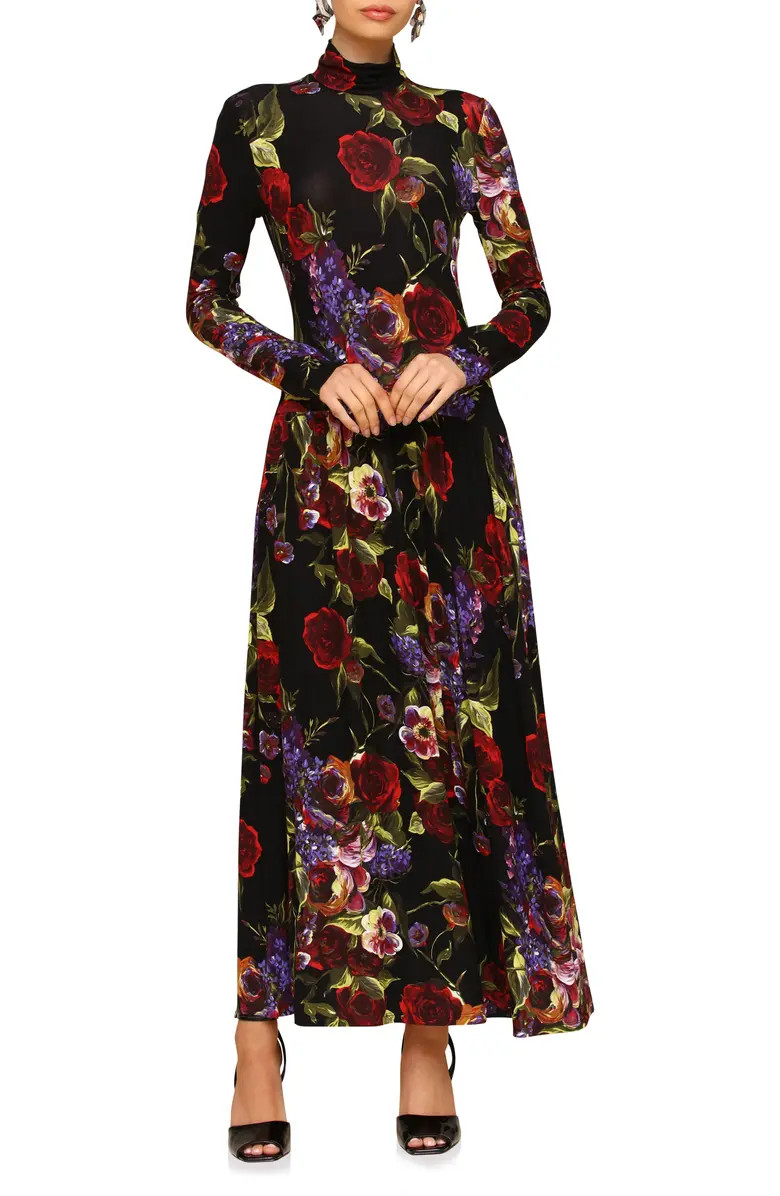 Floral Long Sleeve Jersey Maxi Dress | Nordstrom