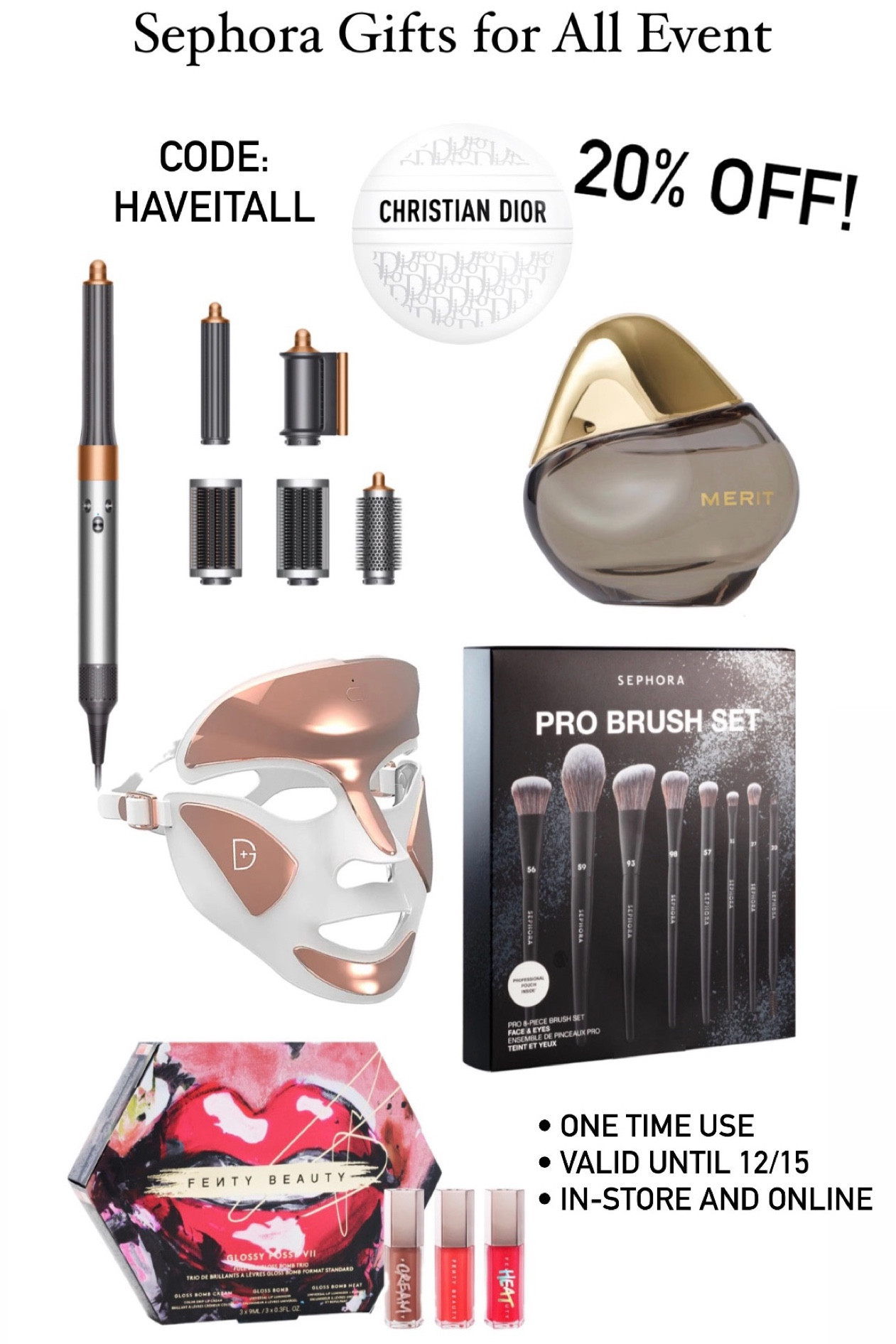 ✨It’s the most wonderful time of the year✨ AKA @sephora’s Gifts for All Event, where Beauty Insiders get a one-time-use code for 20% off, eligible in-store and online until 12/15. Sign up for Sephora's Beauty Insider Program to use code "HAVEITALL". Now the question is: WHAT ARE WE PURCHASING? #sephorapartner 


#LTKGiftGuide #LTKBeauty #LTKHoliday