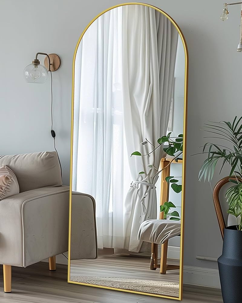 Antok Full Length Mirror, 59"x18.1" Floor Mirror with Stand, Hanging Mounted Mirrors for Bedroom,... | Amazon (US)