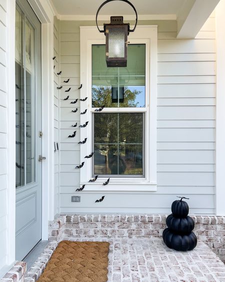 Cute and simple Halloween porch decor from @walmart! #walmartpartner I wanted something simple and festive and love what I found! These stacked black pumpkins, black bats, and woven knot doormat add the perfect festive touch to our new porch!
.
#walmarthome #walmarthalloween #walmart #ltkhalloween #ltkseasonal #ltkunder50 #ltkunder100 #ltkstyletip #ltksalealert

#LTKHalloween #LTKhome #LTKSeasonal