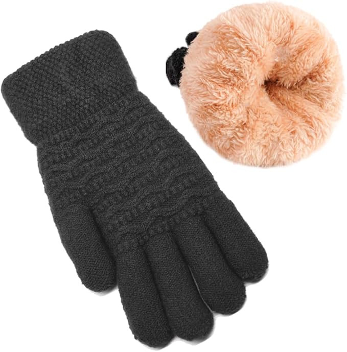 Women's Winter Warm Touch Screen Gloves Womens Thermal Cable Knit Wool Fleece Lined Glove for Col... | Amazon (US)