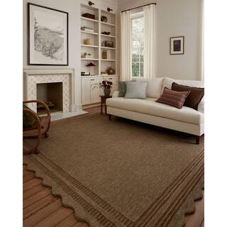 Chris Love Julia Scottie Mocha / Clay 7 ft. 9 in. x 9 ft. 9 in. Transitional Area Rug | The Home Depot