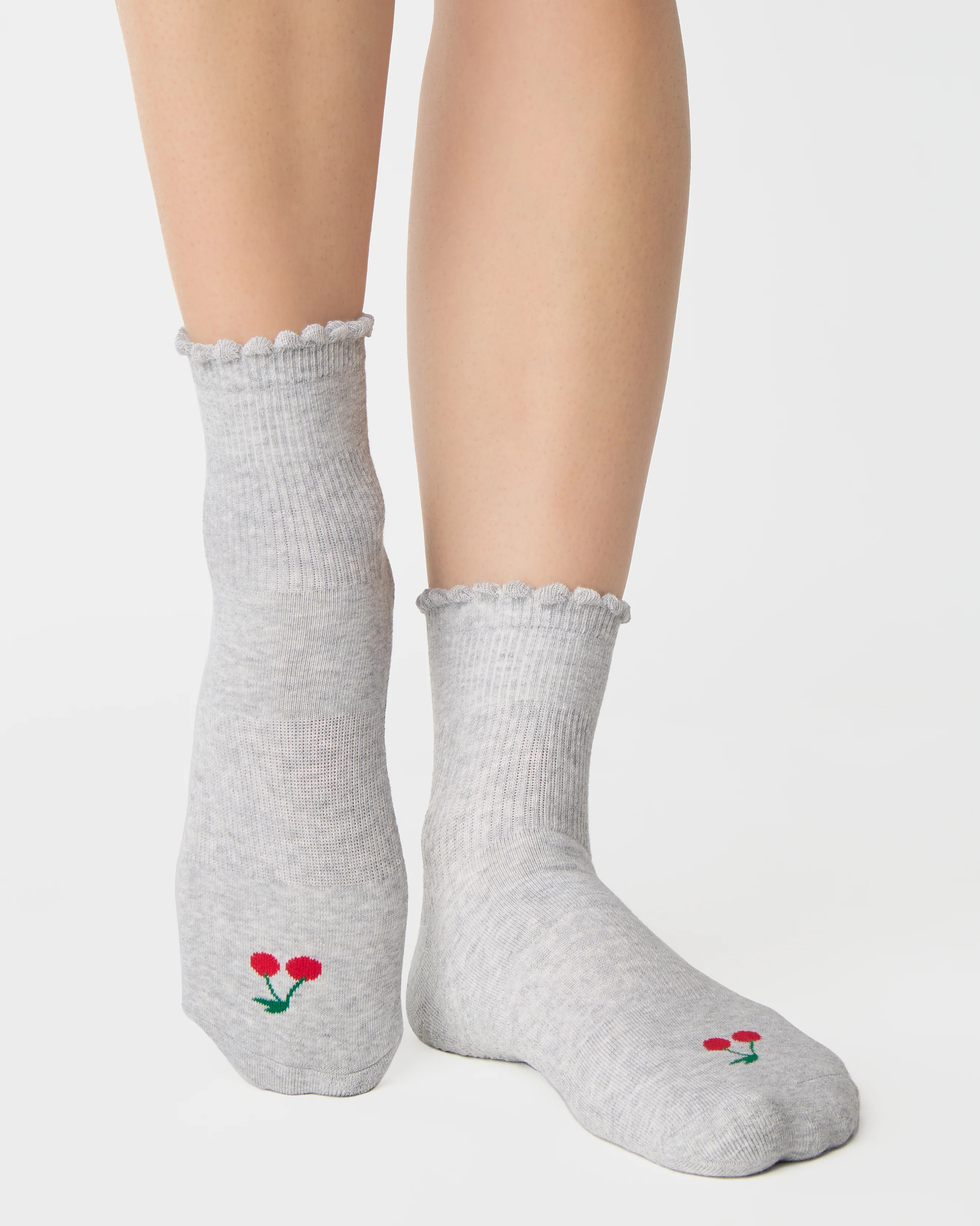 Cherry Ankle Grip Sock | Pointe Studio (US)