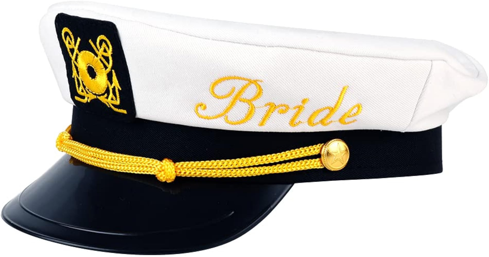 Bachelorette Party Captain's Hat - Cute Bride to Be Nautical Bachelorette Hat | Fun Bridal Shower... | Amazon (US)
