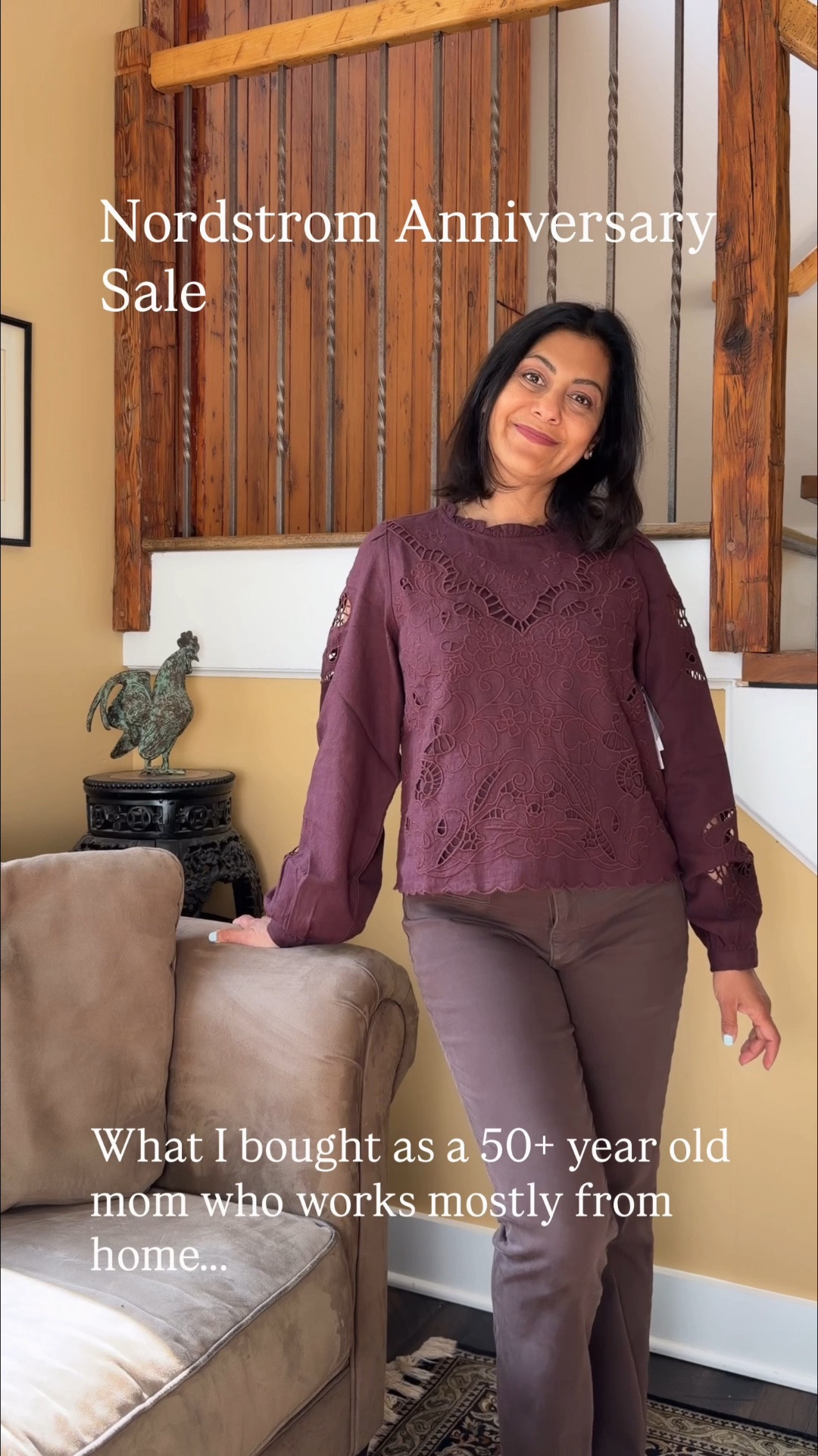 This linen rayon blouse has a pretty cutout design and a scalloped hem so if yo don't like to tuck in your blouse, this one is for you! 💙 Nipa 

#nordstromanniversarysale #fallfashion #embroideredblouse #falloutfit

#LTKOver40 #LTKSeasonal #LTKSaleAlert