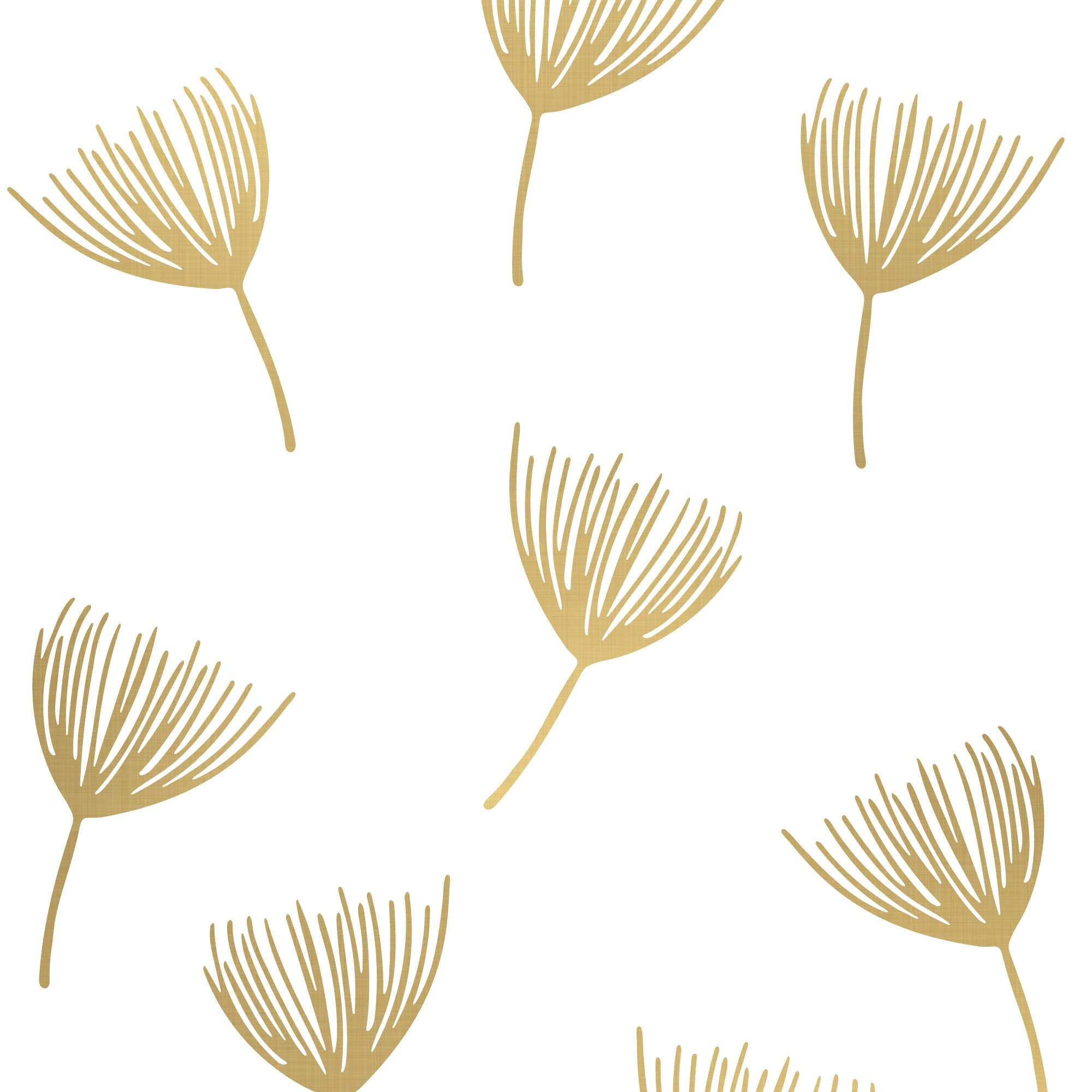 A Room with Metallic Gold Vinyl Flowers Wall Decals, Peel and Stick Modern Floral Dandelion Pappu... | Amazon (US)