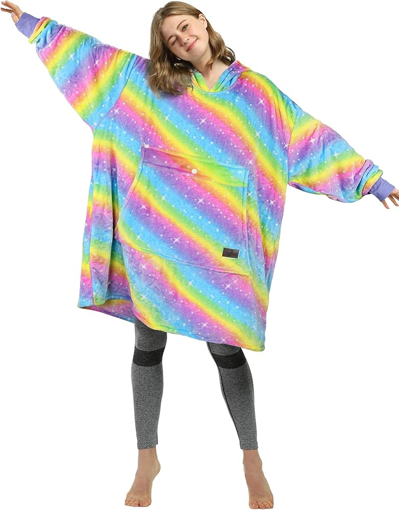 Catalonia Oversized Blanket Hoodie Sweatshirt, Fleece Pullover with Large Front Pocket, for Adult... | Amazon (US)