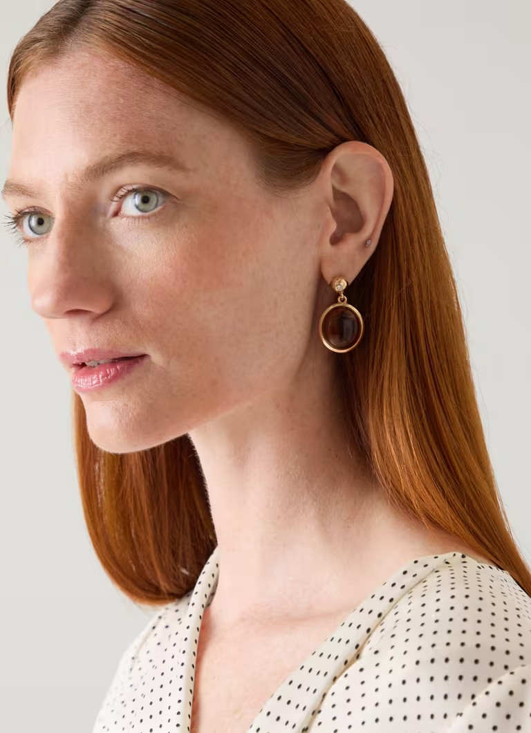 Amber Brown Drop Earrings | L.K. Bennett (UK)