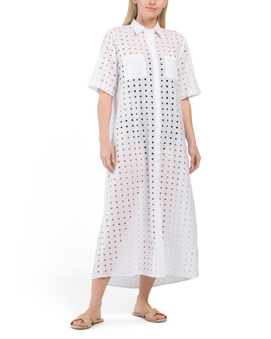 Cotton Eyelet Cover-up Dress | TJ Maxx