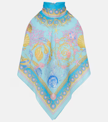 Printed halterneck cotton and silk top | Mytheresa (US/CA)