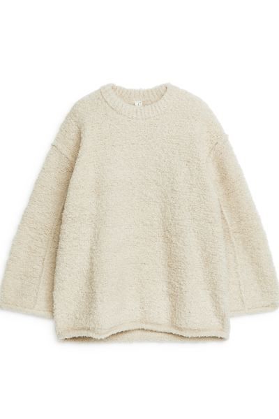 Reverse-Knit Wool Jumper - Light Beige - Ladies | H&M GB | H&M (UK, MY, IN, SG, PH, TW, HK)