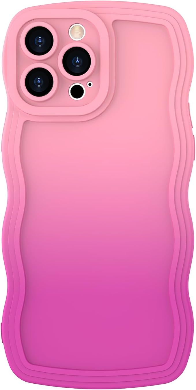Anuck Case for iPhone 13 Pro Max Case Wave, Curly Frame Design for Women Girls, Cute Wavy Gradien... | Amazon (US)