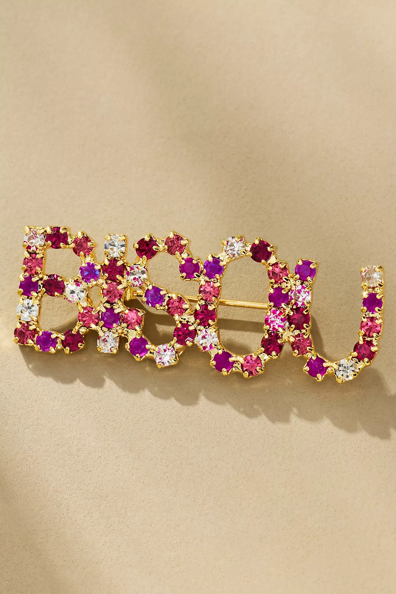 Worded Crystal Brooch | Anthropologie (US)