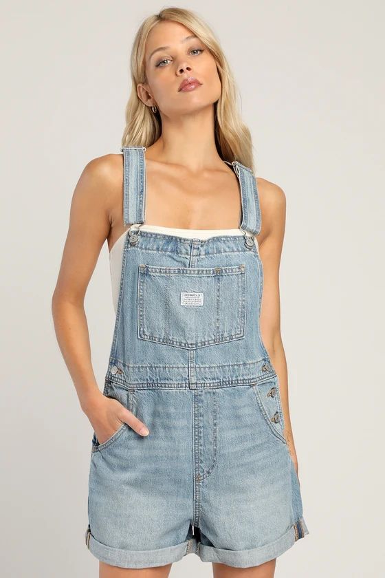 Vintage Shortall Medium Wash Denim Overalls | Lulus (US)