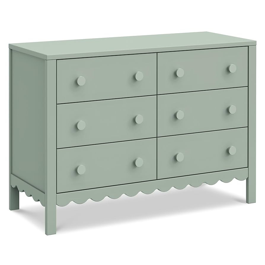 DaVinci Sammy Scallop 6-Drawer Dresser in Light Sage | Amazon (US)