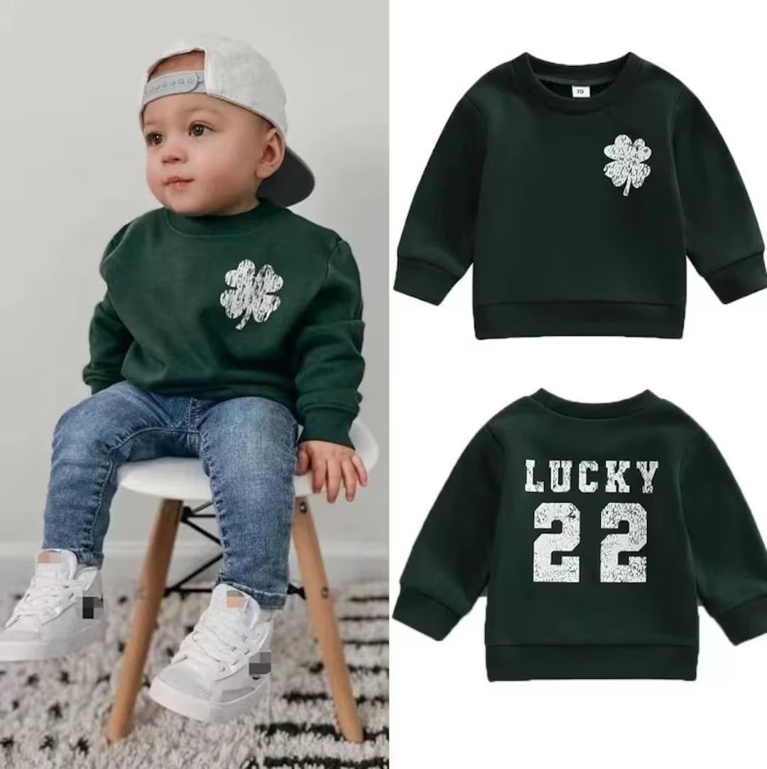 Baby Toddler St Patrick's Day Sweatshirt Shamrock Toddler - Etsy | Etsy (US)