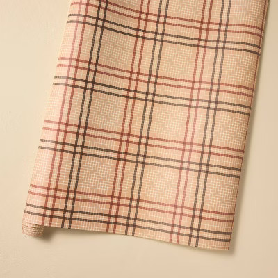 Plaid Gift Wrap Brown - Hearth & Hand™ with Magnolia | Target