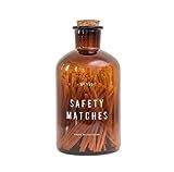 Sweet Water Decor 4" Safety Matches in Large Amber Apothecary Bottle | Rustic Jar of Approx. 150 Dec | Amazon (US)