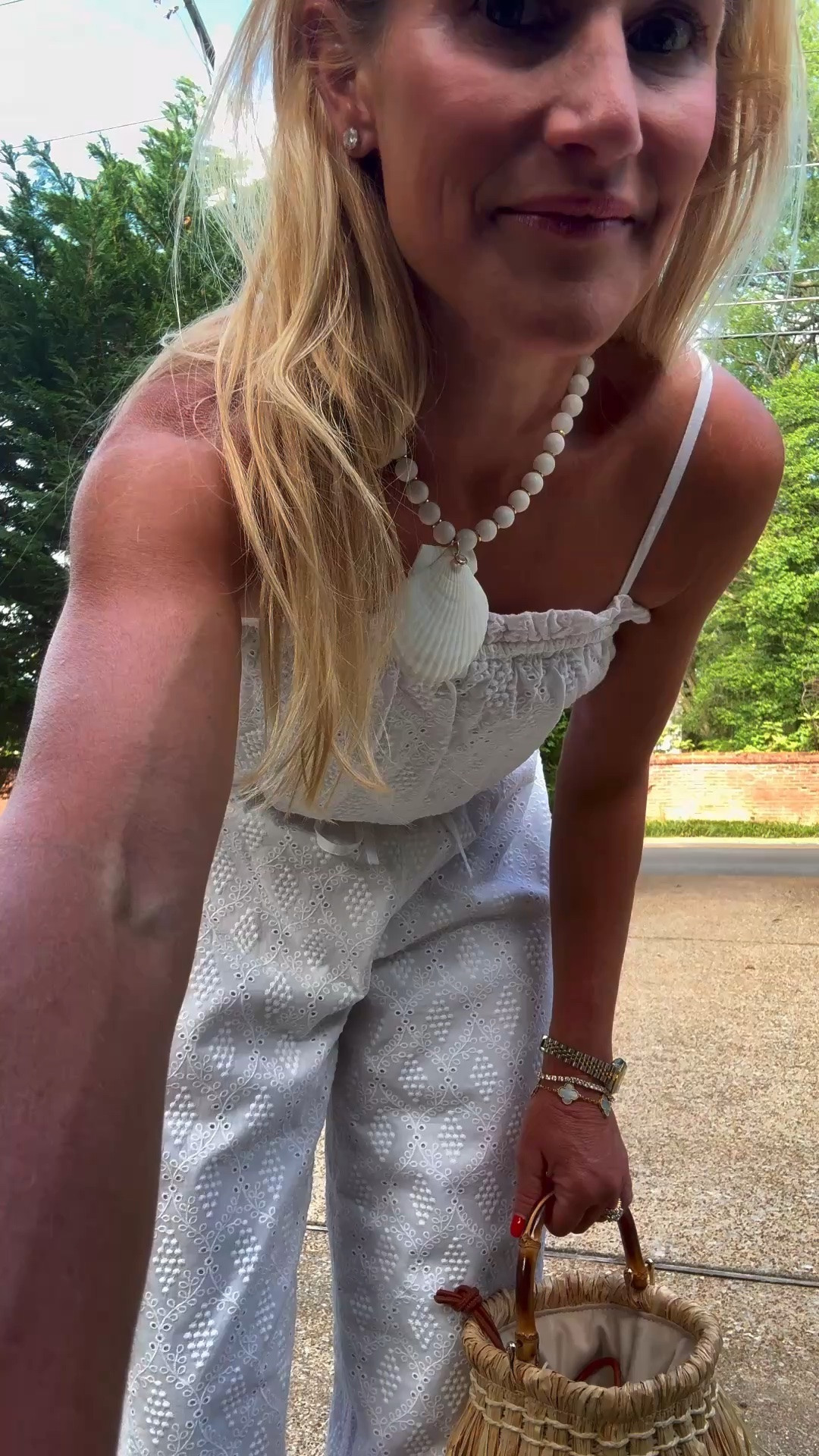 Summer outfit / Vacation set in white eyelet

#LTKmomlife #LTKOver40 #LTKTravel