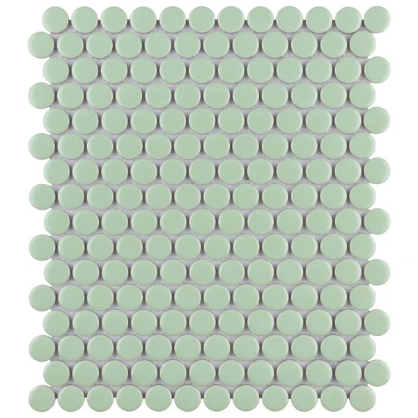 Metro 0.75" x 0.75" Porcelain Penny Round Mosaic Wall & Floor Tile | Wayfair Professional