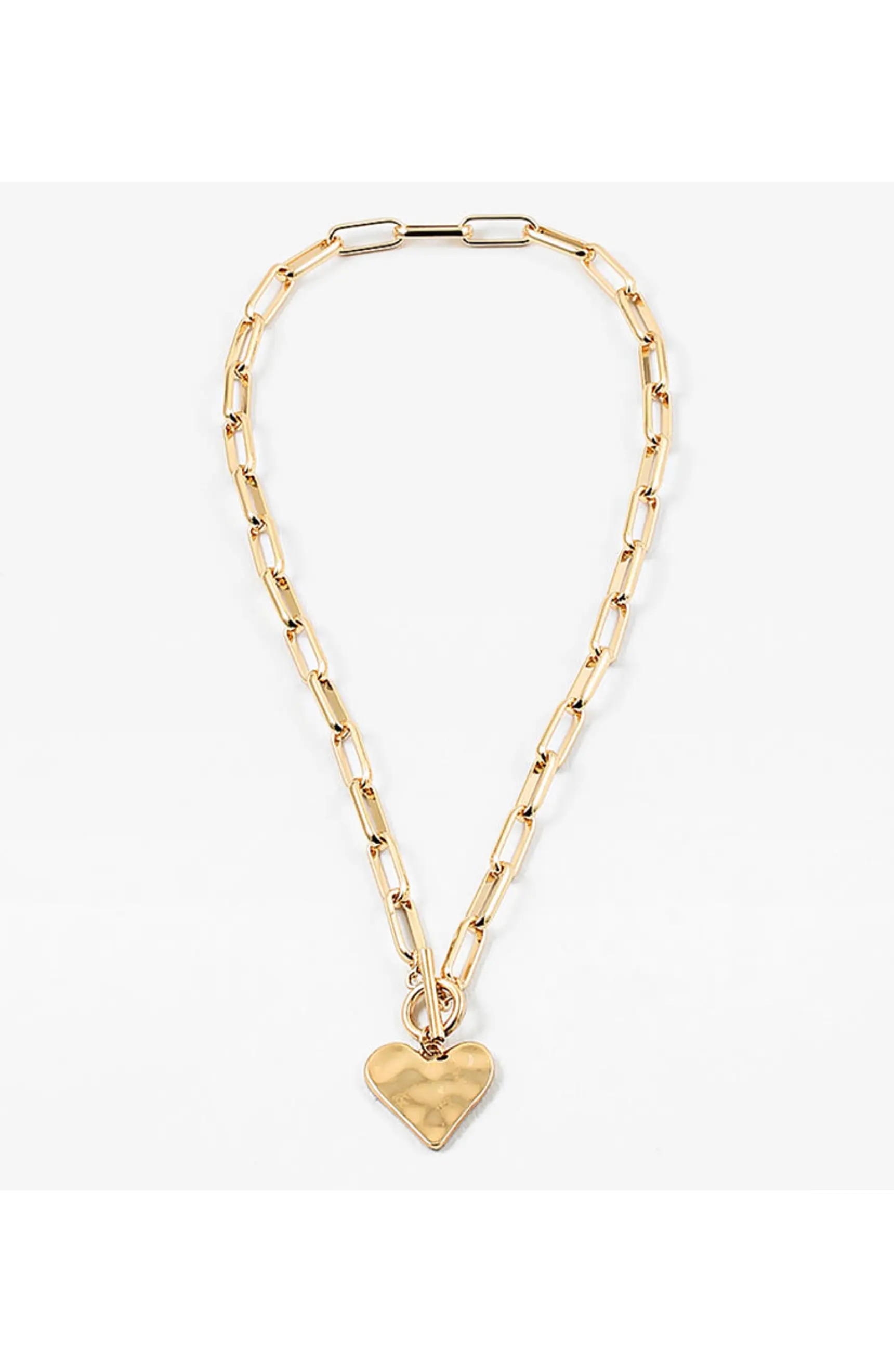 Erin McDermott Jewelry Hammered Heart Toggle Necklace | Nordstrom | Nordstrom
