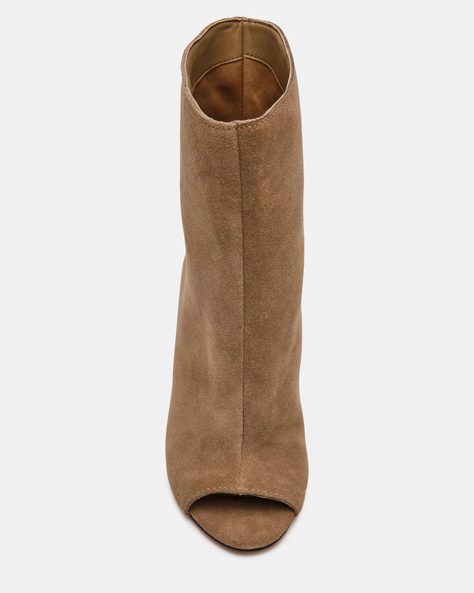 RYLIX Taupe Suede Wedge Peep-Toe Women's Ankle Boot | Steve Madden (US)