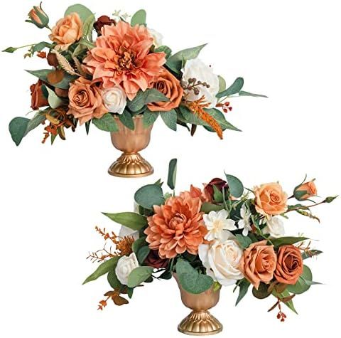 Ling's Moment Wedding Centerpiece Flower with Vase for Ceremony/Reception Tabletop Mantel Archway... | Amazon (US)