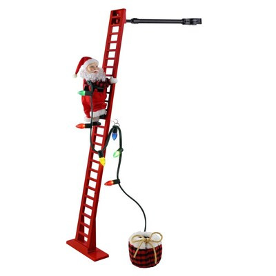 Mr. Christmas  43-in Animatronic Super Climbing Santa | Lowe's