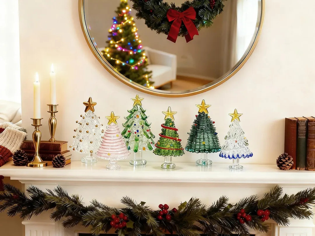 Handmade Stained Glass Christmas Tree, Glass Tree Figurines, Gift for Best Friends, Unique Holida... | Etsy (US)