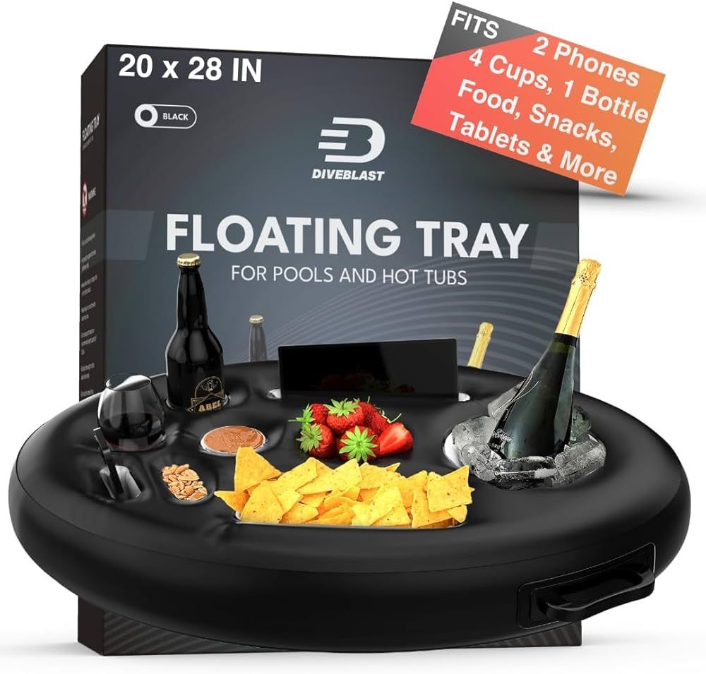 Premium Floating Drink Holder for Pool, Hot Tub Accessories for Adults - Pool Drink Holder Floats... | Amazon (US)