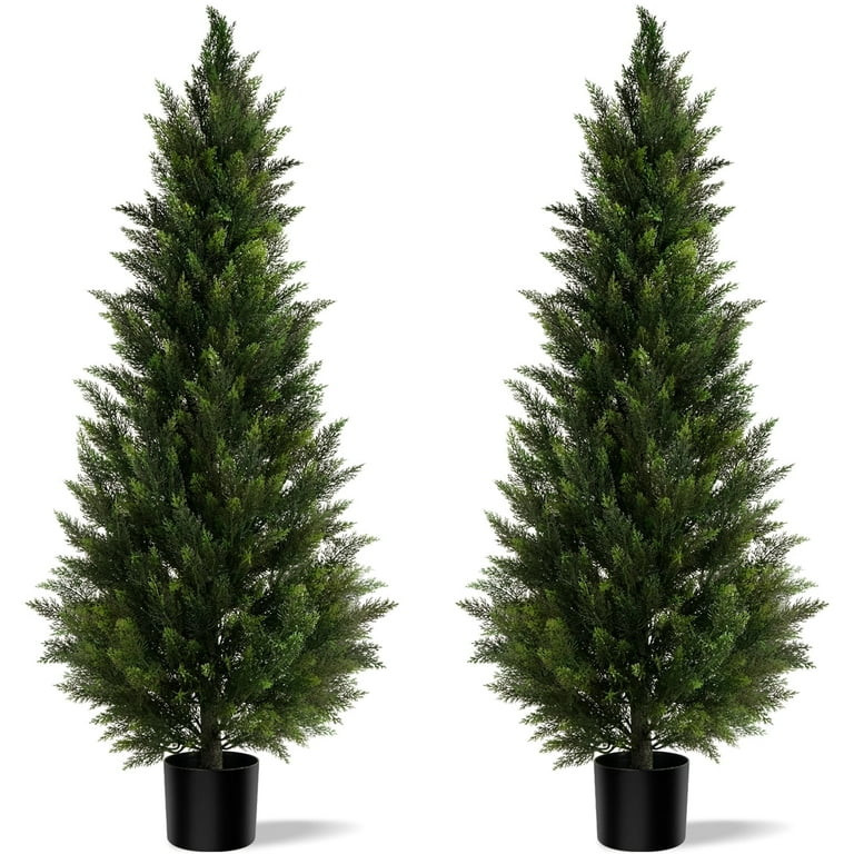 OLIVIVI Artificial Cedar Tree 5FT Tall Faux Silk Plant for Home Office Decor Indoor Outdoor Fake ... | Walmart (US)