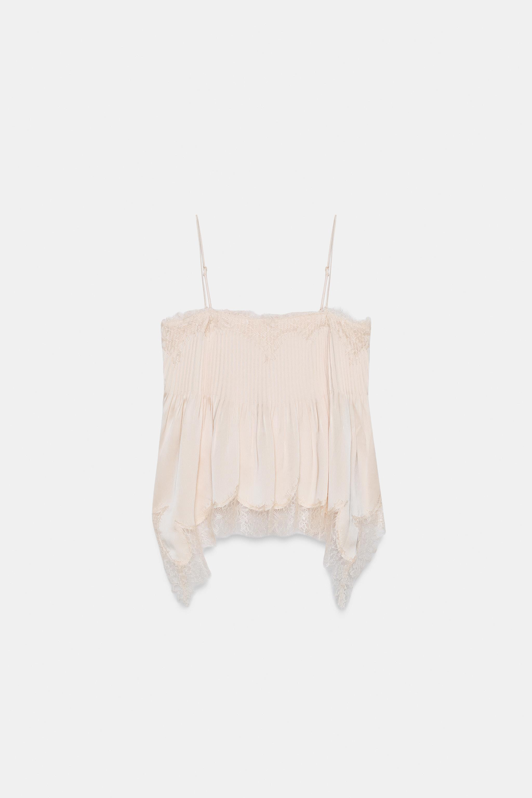 ZW COLLECTION LACE CAMISOLE TOP | Zara US