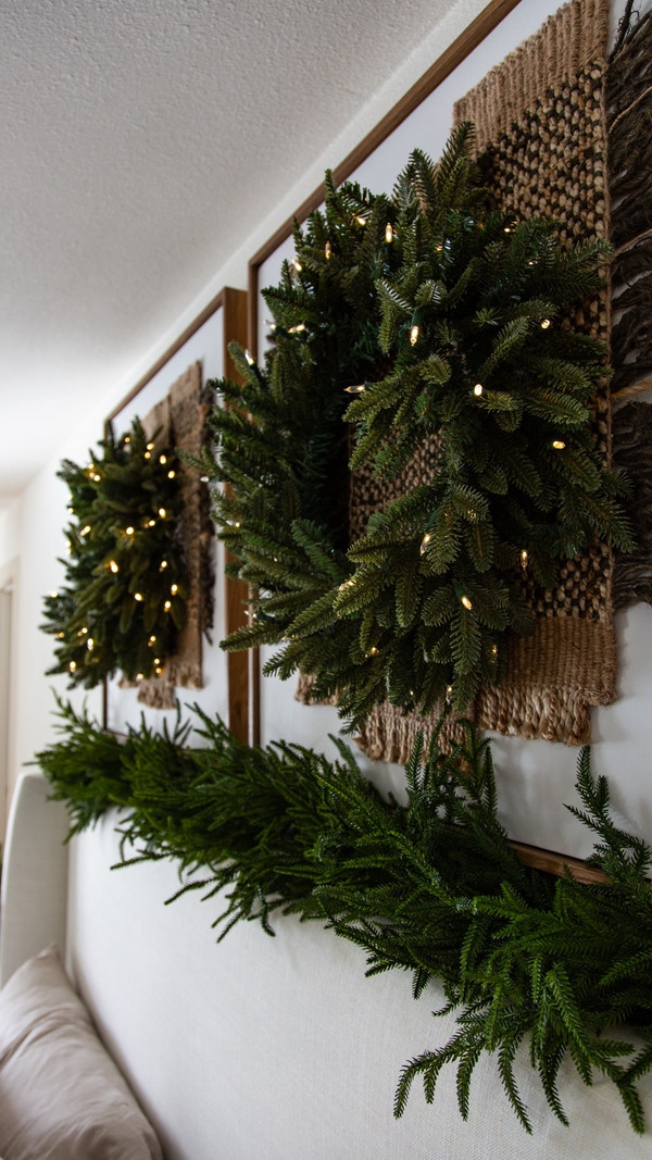 The prettiest Christmas greenery for our bedroom!