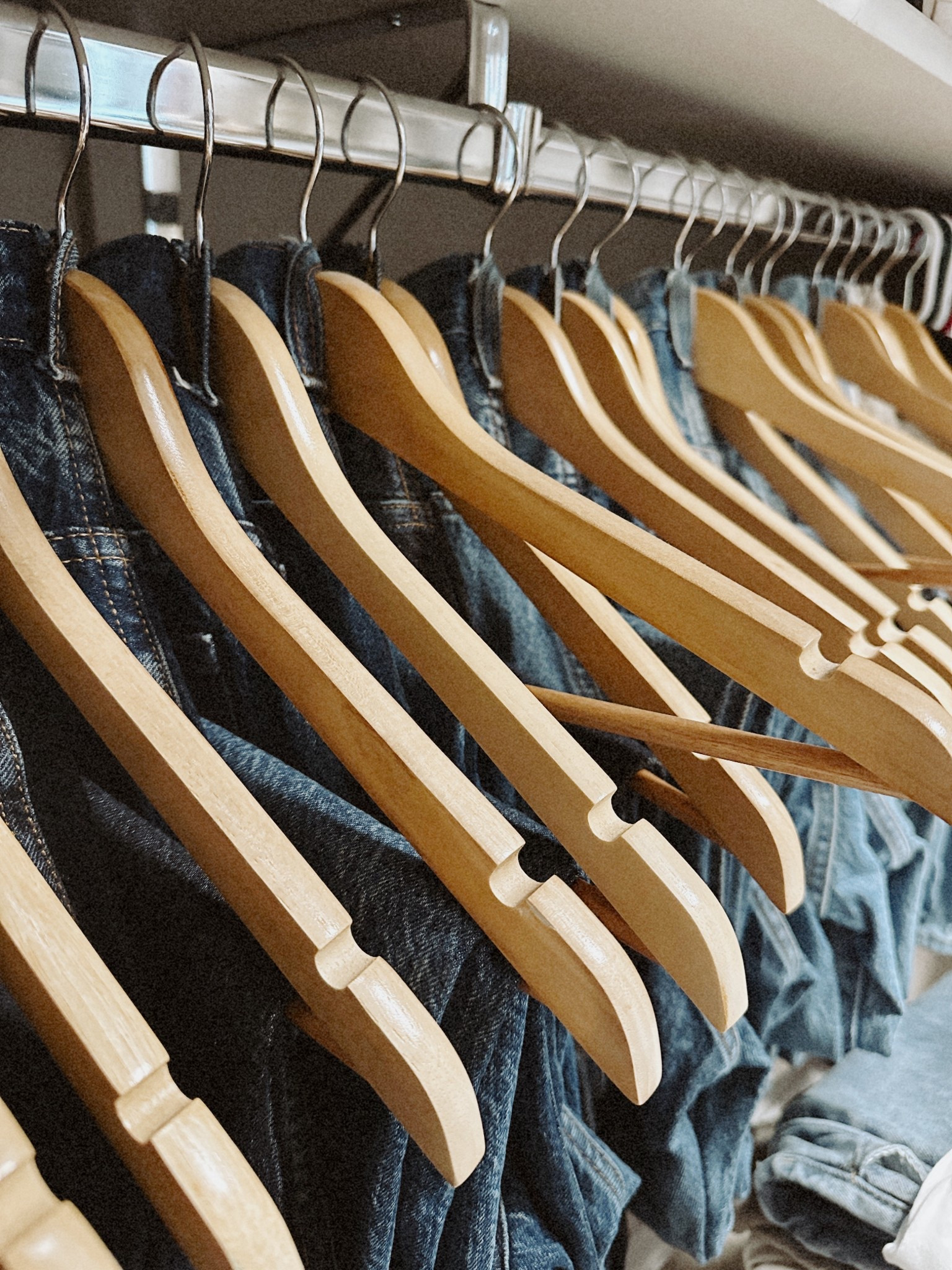Amazon wood hangers — I use them to hang my jeans 

#LTKHome